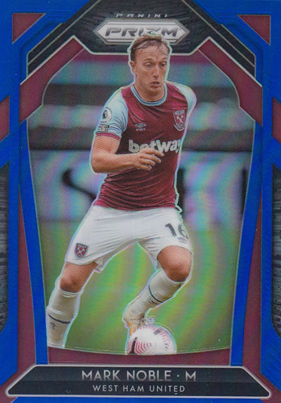 #199. BLUE PRIZM - 187. MARK NOBLE - WEST HAM UNITED - CARD 42 OF 199