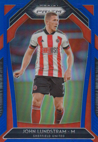 #199. BLUE PRIZM - 022. JOHN LUNDSTRAM - SHEFFIELD UNITED - CARD 96 OF 199