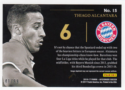 015. THIAGO ALCANTARA - FC BAYERN MUNICH - ARTIST`S PROOF PURPLE - #99