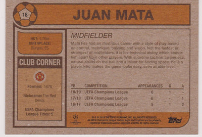 018. JUAN MATA - MANCHESTER UNITED - PR.435