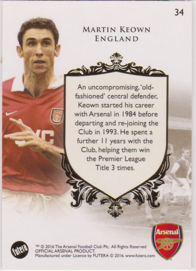 034. MARTIN KEOWN - THE GREATS - ARSENAL