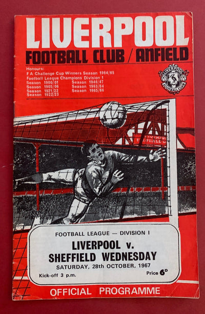 1967-28.10 - LIVERPOOL VS SHEFFIELD WEDNESDAY