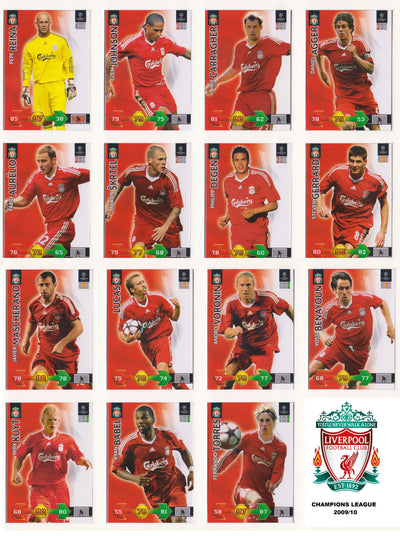 000. LIVERPOOL KOMPLETT SETT "TEAM MATES" - CHAMPIONS LEAGUE 2009/10