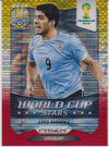 037. LUIS SUAREZ - URUGUAY - WORLD CUP STARS - YELLOW AND RED PRIZM