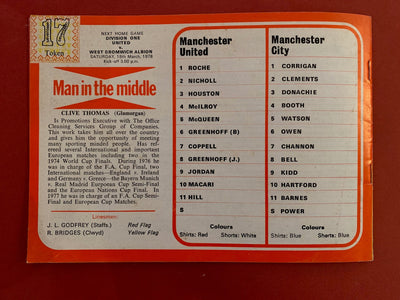 1978-15.3 - MANCHESTER UNITED VS MANCHESTER CITY