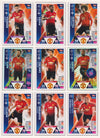 000. MANCHESTER UNITED - KOMPLETT SETT MED TOPPS MATCH ATTAX CHAMPIONS LEAGUE 2018/19