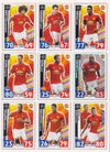 000. MANCHESTER UNITED - KOMPLETT SETT MED TOPPS MATCH ATTAX CHAMPIONS LEAGUE 2017/18