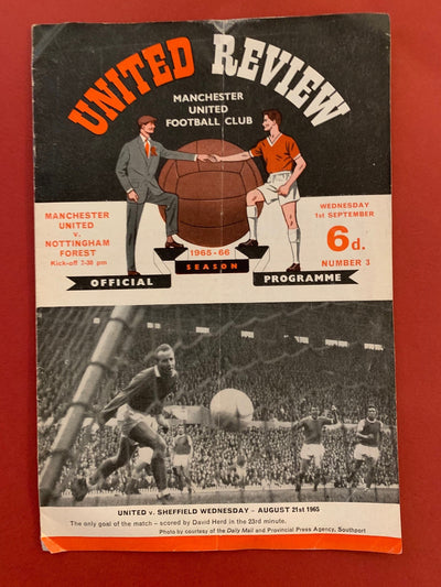 1965-01.09 - MANCHESTER UNITED VS NOTTINGHAM FOREST - KAMPPROGRAM