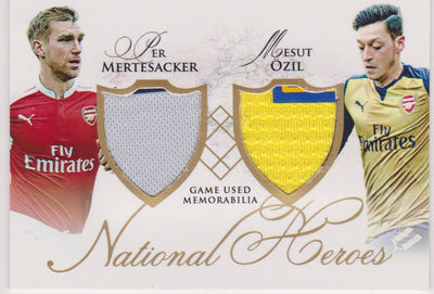 NH 004 . PER MERTESACKER & MEZUT ØZIL - NATIONAL HEROS - FUTERA 2016 MEMORABLE - "GAME USED MEMORABILIA" #29