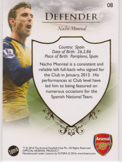 008. NACHO MONREAL - CLUB BASE - ARSENAL