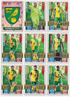 000. NORWICH CITY - KOMPLETT SETT MED TOPPS MATCH ATTAX PREMIER LEAGUE 2015/16