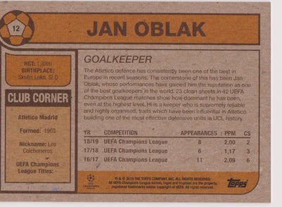 012. JAN OBLAK - CLUB ATLETICO DE MADRID - PR. 632