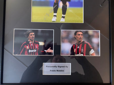 PAOLO MALDINI - SIGNERT OG INNRAMMET BILDE MED EKTEHETSBEVIS/COA
