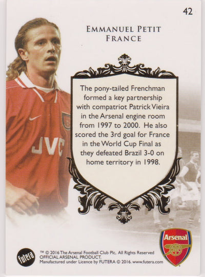 042. EMMANUEL PETIT - THE GREATS - ARSENAL