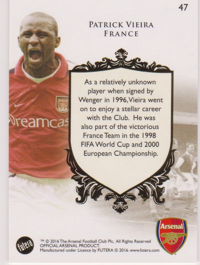 047. PATRICK VIEIRA - THE GREATS - ARSENAL