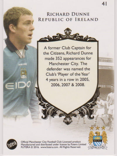 041. RICHARD DUNNE - THE GREATS - MANCHESTER CITY