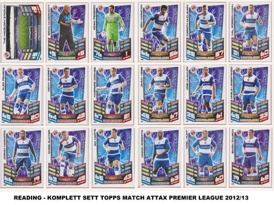 000. READING - KOMPLETT SETT MED TOPPS MATCH ATTAX PREMIER LEAGUE 2012/13