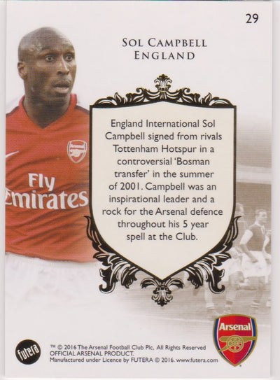 029. SOL CAMPBELL - THE GREATS - ARSENAL