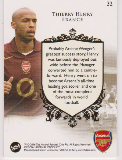 032. THIERRY HENRY - THE GREATS - ARSENAL