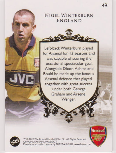 049. NIGEL WINTERBURN - THE GREATS - ARSENAL