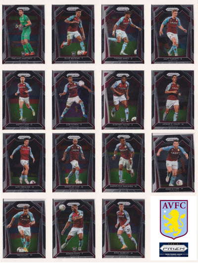 000. ASTON VILLA - KOMPLETT SETT MED PANINI PRIZM PREMIER LEAGUE 2020/21