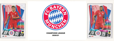 000. BAYERN MUNCHEN KOMPLETT SETT MED TOPPS CHAMPIONS LEAGUE 2020/21