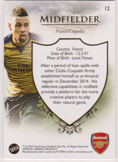 012. FRANCIS COQUELIN - CLUB BASE - ARSENAL