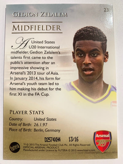 000. GOLD 023. ZELALEM - ARSENAL - FUTERA 2015 - GOLD #16