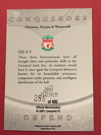 LIVERPOOL DEFEND - FUTERA CONQUERORS 2001 #400