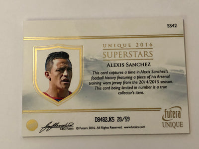 ALEXIS SANCHEZ - CHILE - UNIQUE 2016 SUPERSTARS #59