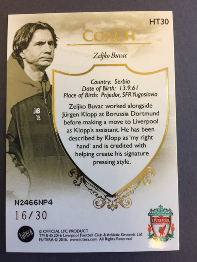 HT30. Zeljko Buvac #16/30 - Heritage - Liverpool