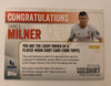 JAMES MILNER - LIVERPOOL - TOPPS PREMIER CLUB 2015 - FOOTBALL FIBER CLUB RELIC #265