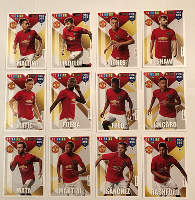 000. MANCHESTER UNITED - KOMPLETT SETT TEAM MATES PANINI FIFA 365 ADRENALYN 2020