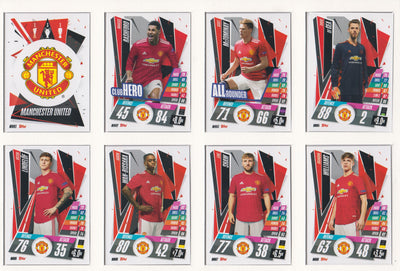 000. MANCHESTER UNITED KOMPLETT SETT MED TOPPS CHAMPIONS LEAGUE 2020/21