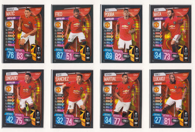 000.MANCHESTER UNITED - KOMPLETT SETT MED TOPPS MATCH ATTAX EUROPA LEAGUE 2019/20 - UK EDITION