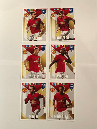 000. MANCHESTER UNITED - KOMPLETT SETT TEAM MATES PANINI FIFA 365 ADRENALYN 2020