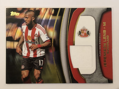 JEREMAIN LENS - TOPPS PREMIER GOLD 2015 - FOOTBALL FIBER CARD RELIC